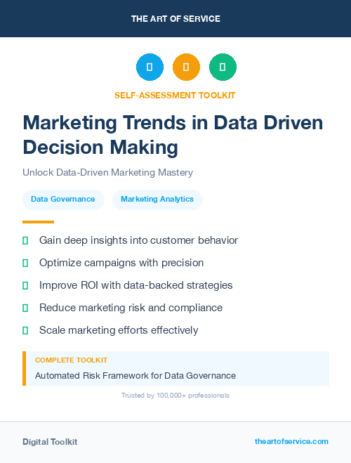 Marketing Trends in Data Driven Decision Making