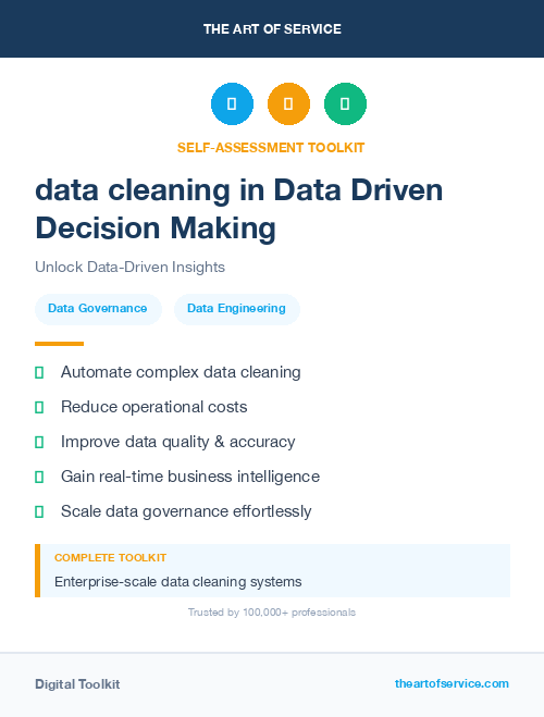 data cleaning in Data Driven Decision Making