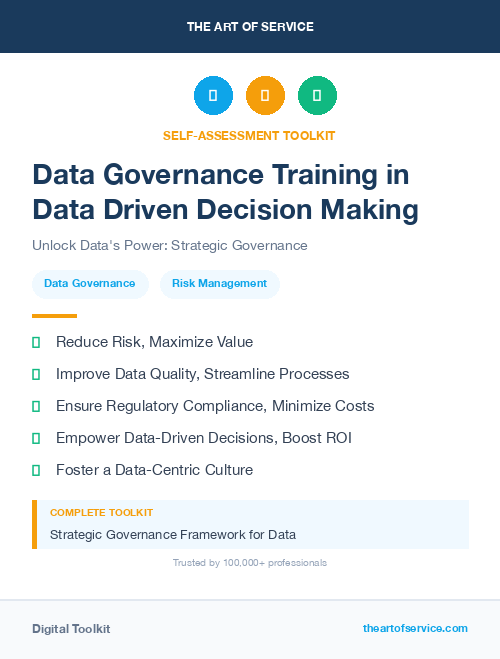 Data Governance Training in Data Driven Decision Making