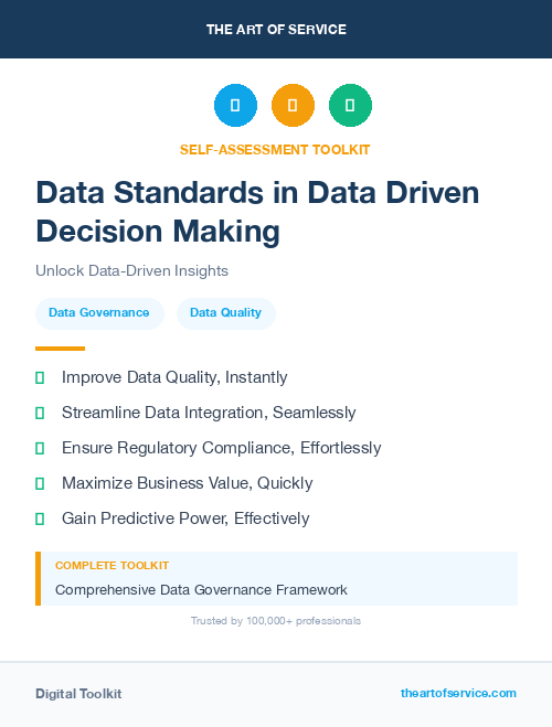 Data Standards in Data Driven Decision Making