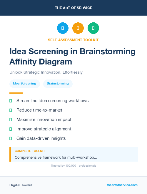 Idea Screening in Brainstorming Affinity Diagram