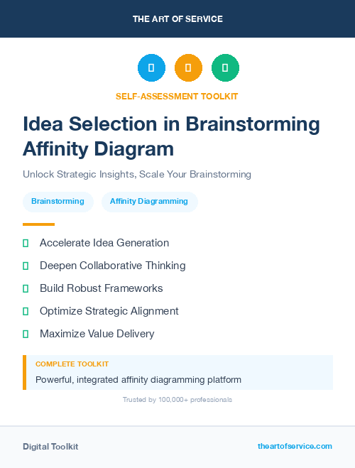 Idea Selection in Brainstorming Affinity Diagram