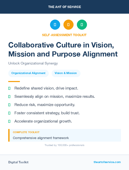 Collaborative Culture in Vision, Mission and Purpose Alignment