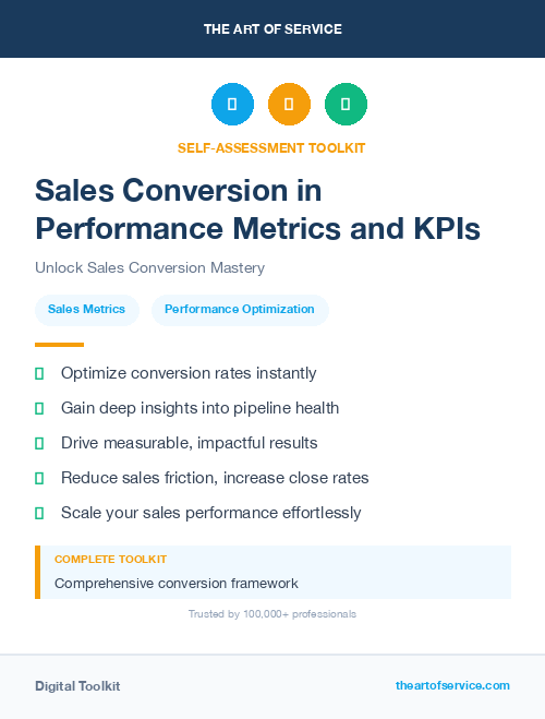 Sales Conversion in Performance Metrics and KPIs