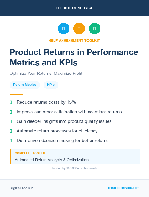 Product Returns in Performance Metrics and KPIs