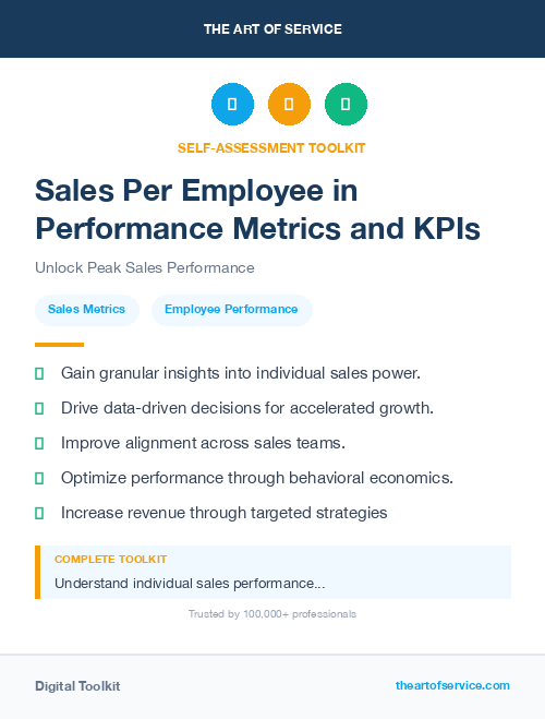 Sales Per Employee in Performance Metrics and KPIs