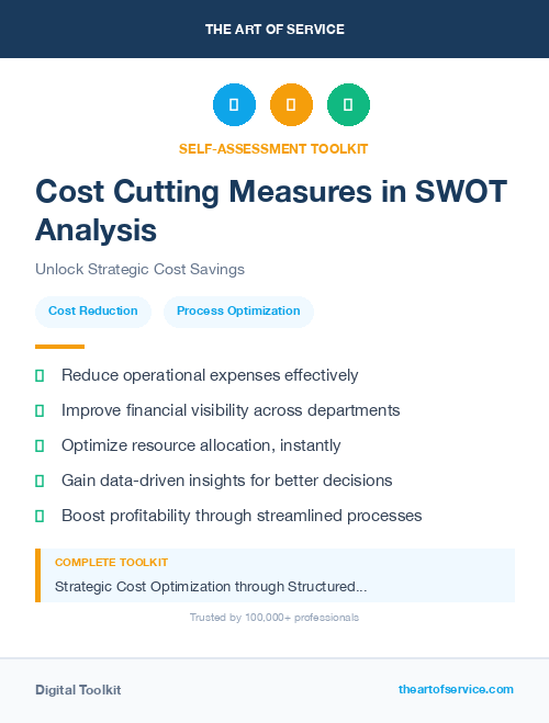 Cost Cutting Measures in SWOT Analysis