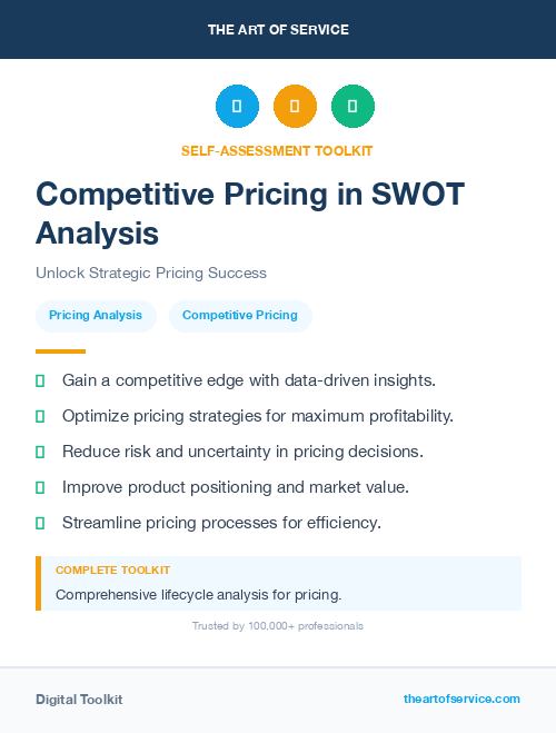 Competitive Pricing in SWOT Analysis