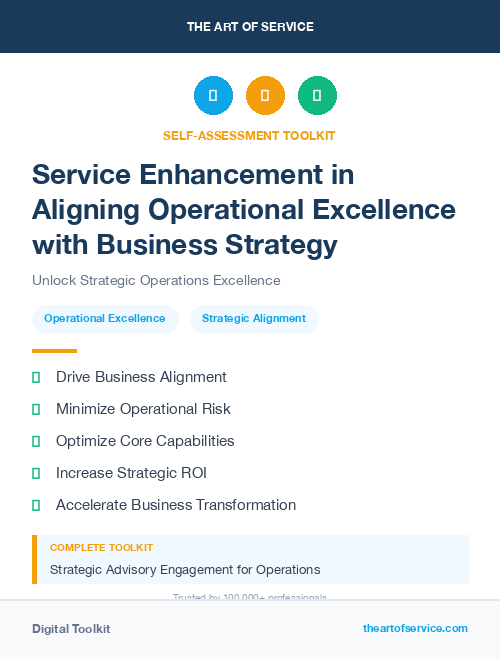 Service Enhancement in Aligning Operational Excellence with Business Strategy
