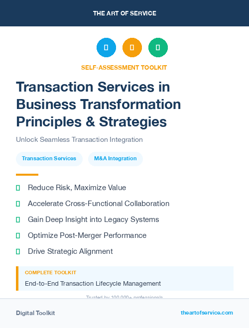 Transaction Services in Business Transformation Principles & Strategies