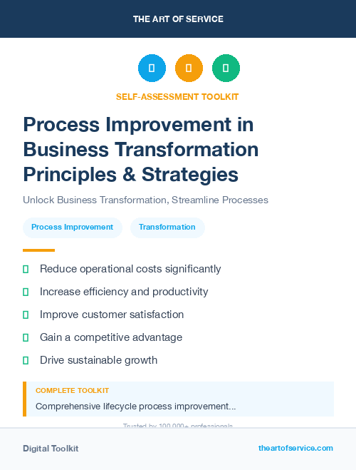 Process Improvement in Business Transformation Principles & Strategies