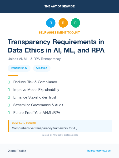 Transparency Requirements in Data Ethics in AI, ML, and RPA