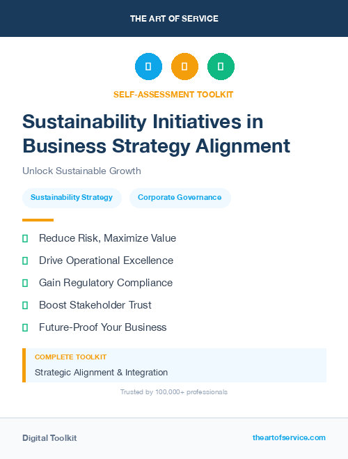 Sustainability Initiatives in Business Strategy Alignment