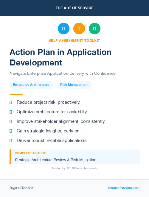 Action Plan in Application Development