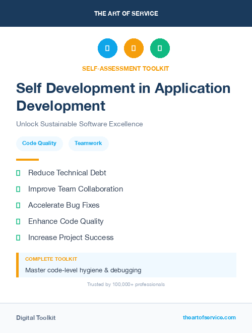 Self Development in Application Development