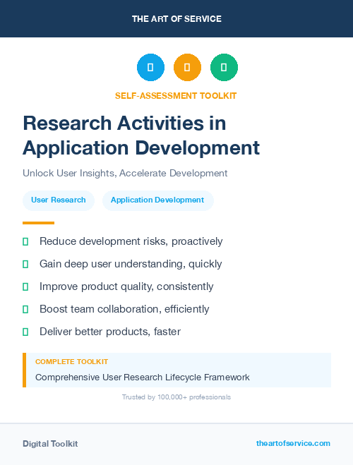 Research Activities in Application Development