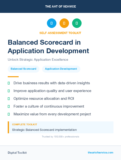 Balanced Scorecard in Application Development