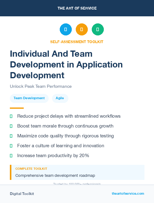 Individual And Team Development in Application Development