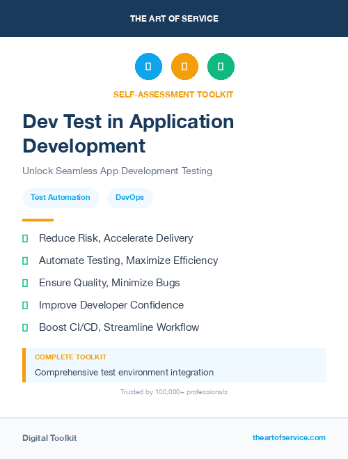 Dev Test in Application Development