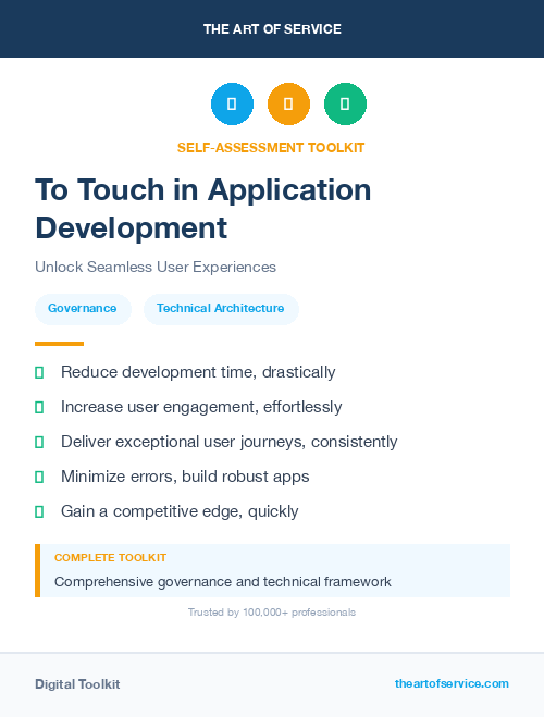 To Touch in Application Development