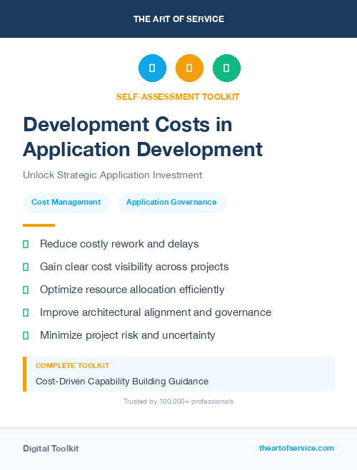 Development Costs in Application Development
