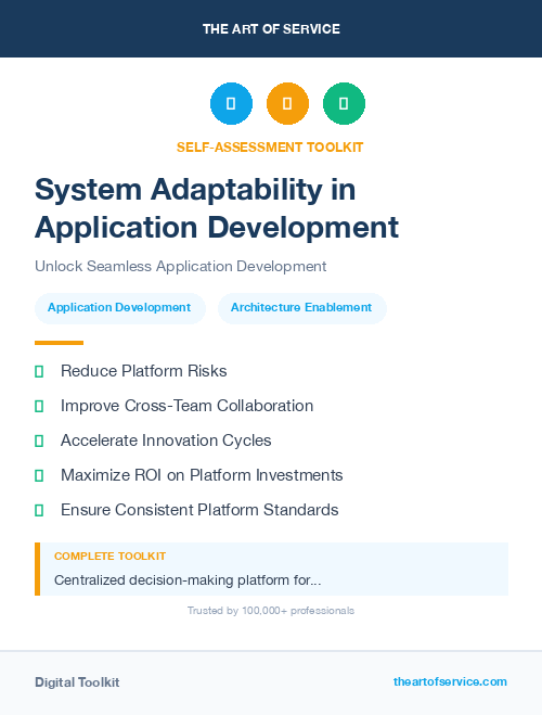 System Adaptability in Application Development