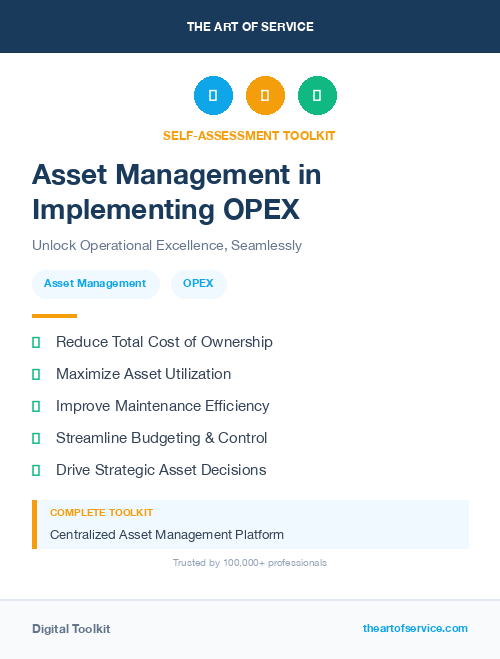 Asset Management in Implementing OPEX