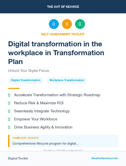 Digital transformation in the workplace in Transformation Plan