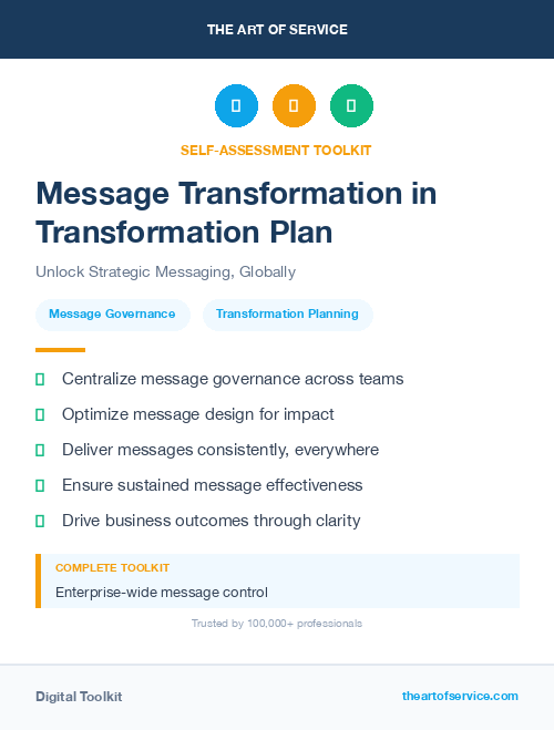 Message Transformation in Transformation Plan