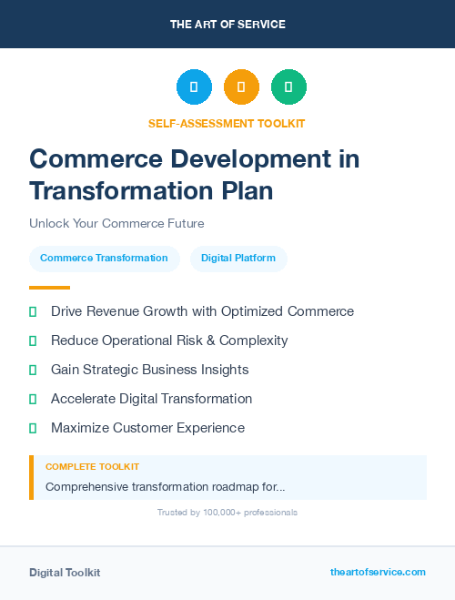 Commerce Development in Transformation Plan