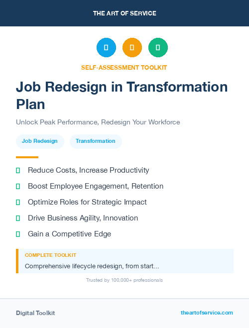 Job Redesign in Transformation Plan