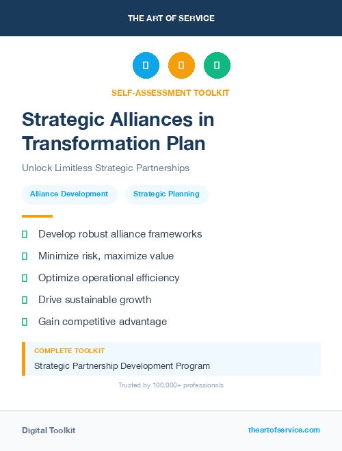 Strategic Alliances in Transformation Plan