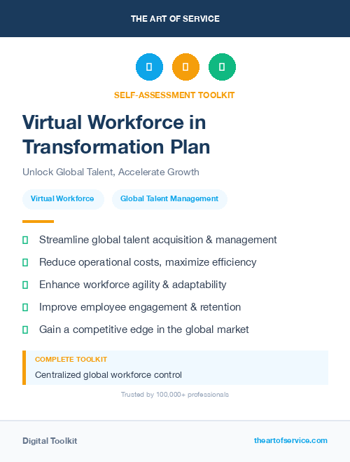 Virtual Workforce in Transformation Plan