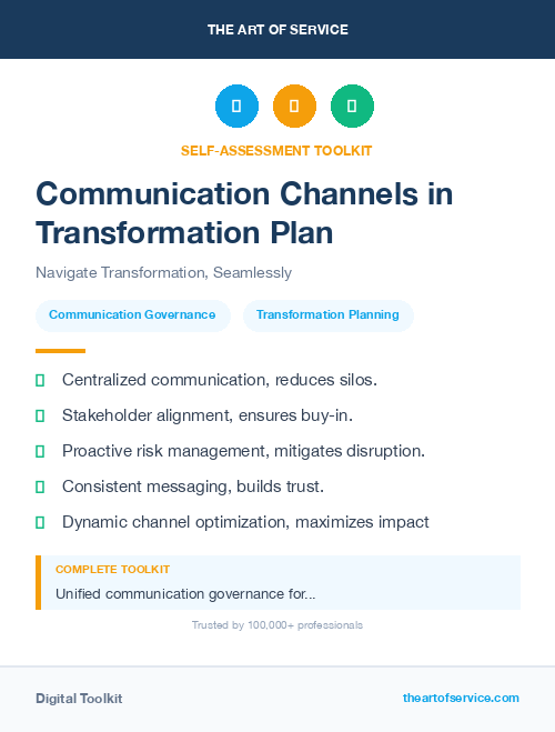 Communication Channels in Transformation Plan
