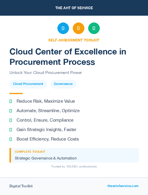 Cloud Center of Excellence in Procurement Process