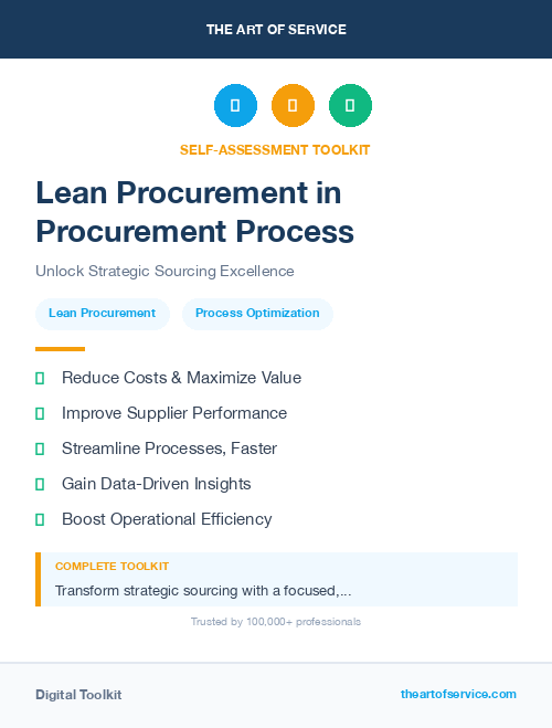 Lean Procurement in Procurement Process