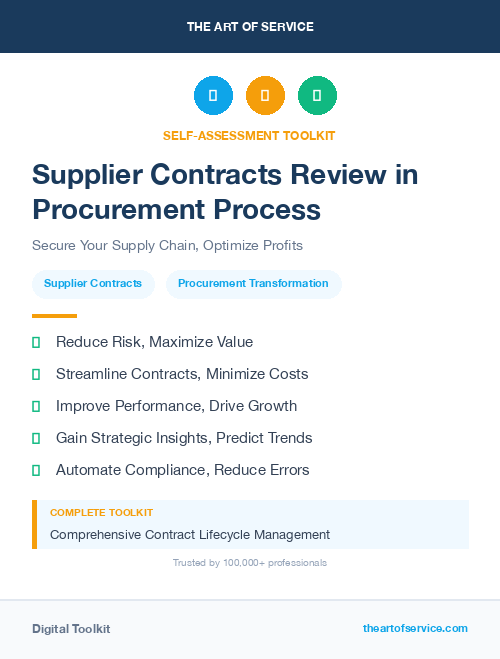 Supplier Contracts Review in Procurement Process