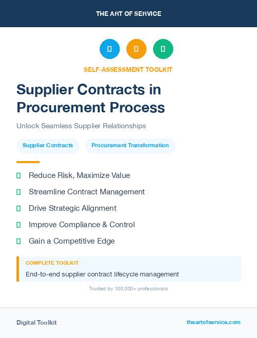 Supplier Contracts in Procurement Process