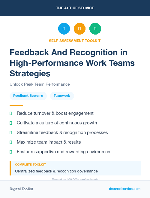 Feedback And Recognition in High-Performance Work Teams Strategies