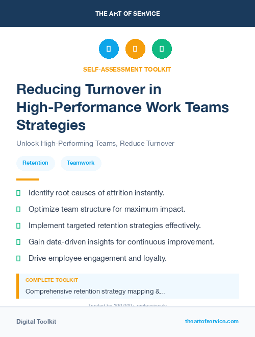 Reducing Turnover in High-Performance Work Teams Strategies