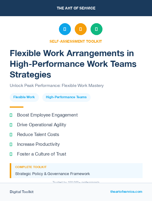Flexible Work Arrangements in High-Performance Work Teams Strategies