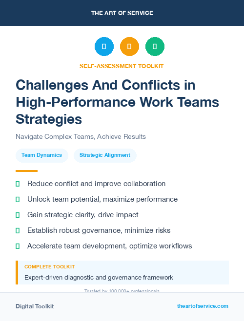 Challenges And Conflicts in High-Performance Work Teams Strategies