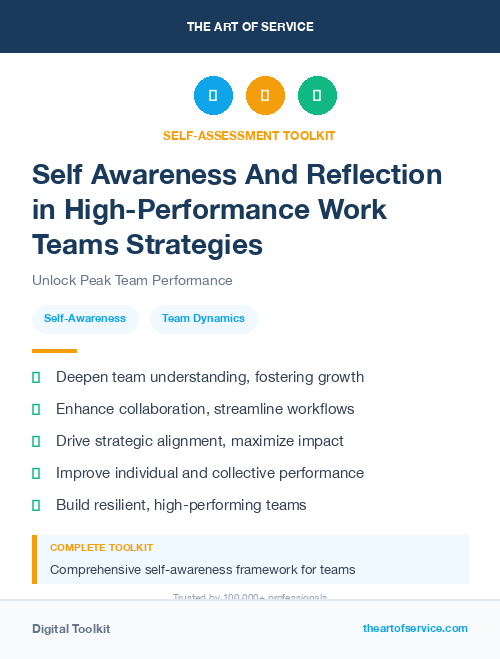 Self Awareness And Reflection in High-Performance Work Teams Strategies