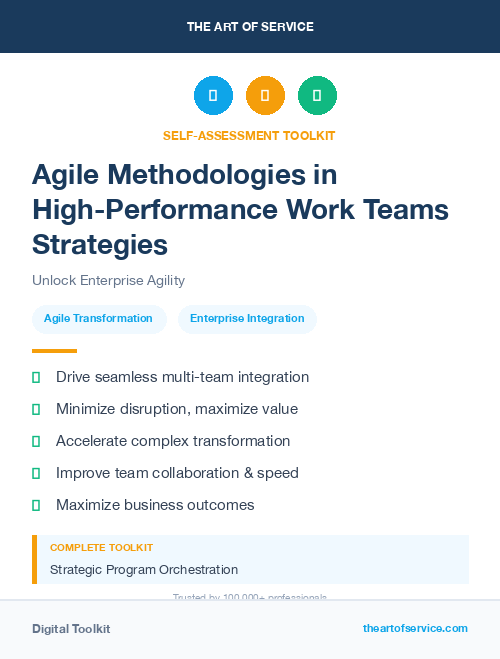 Agile Methodologies in High-Performance Work Teams Strategies
