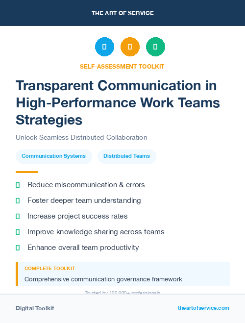 Transparent Communication in High-Performance Work Teams Strategies