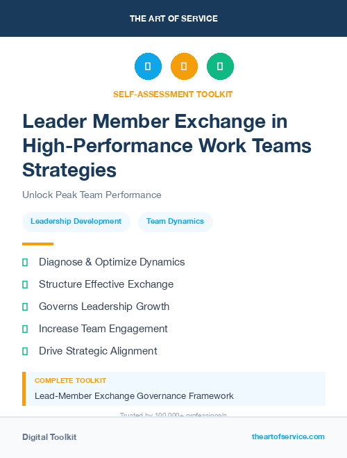 Leader Member Exchange in High-Performance Work Teams Strategies