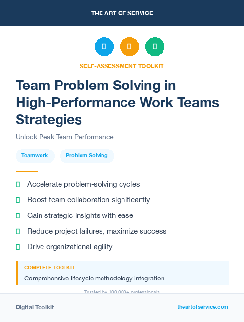 Team Problem Solving in High-Performance Work Teams Strategies