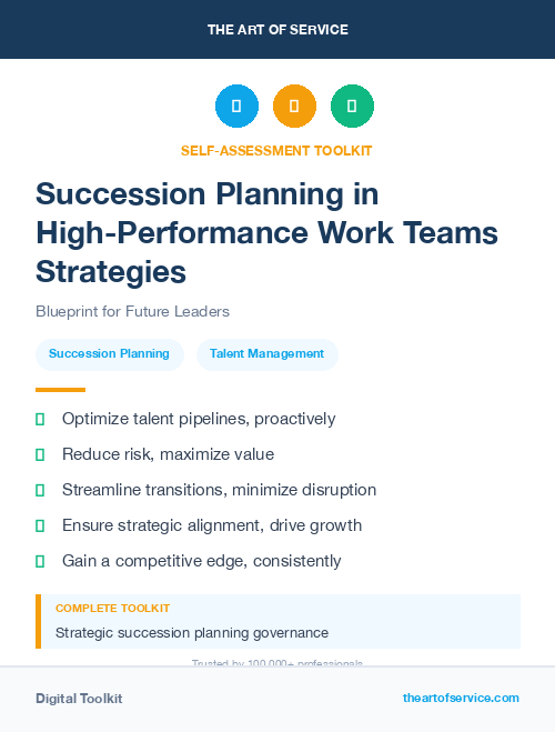 Succession Planning in High-Performance Work Teams Strategies