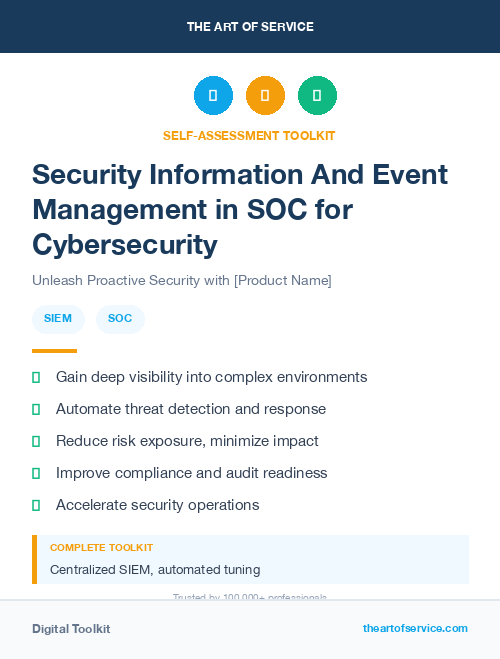 Security Information And Event Management in SOC for Cybersecurity