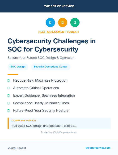 Cybersecurity Challenges in SOC for Cybersecurity
